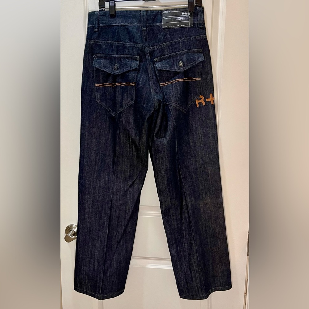 Rocawear Vintage Jeans Dark Wash Relaxed Skater Hip Hop 32x31